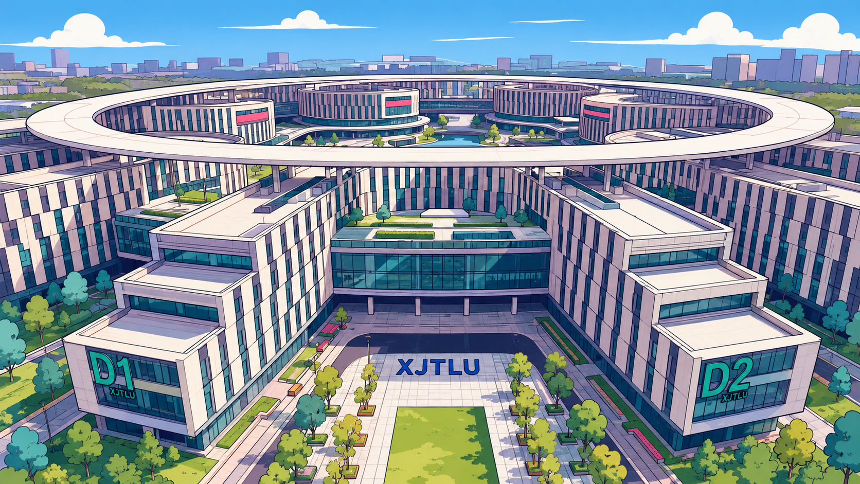 Illustrated view of the XJTLU campus